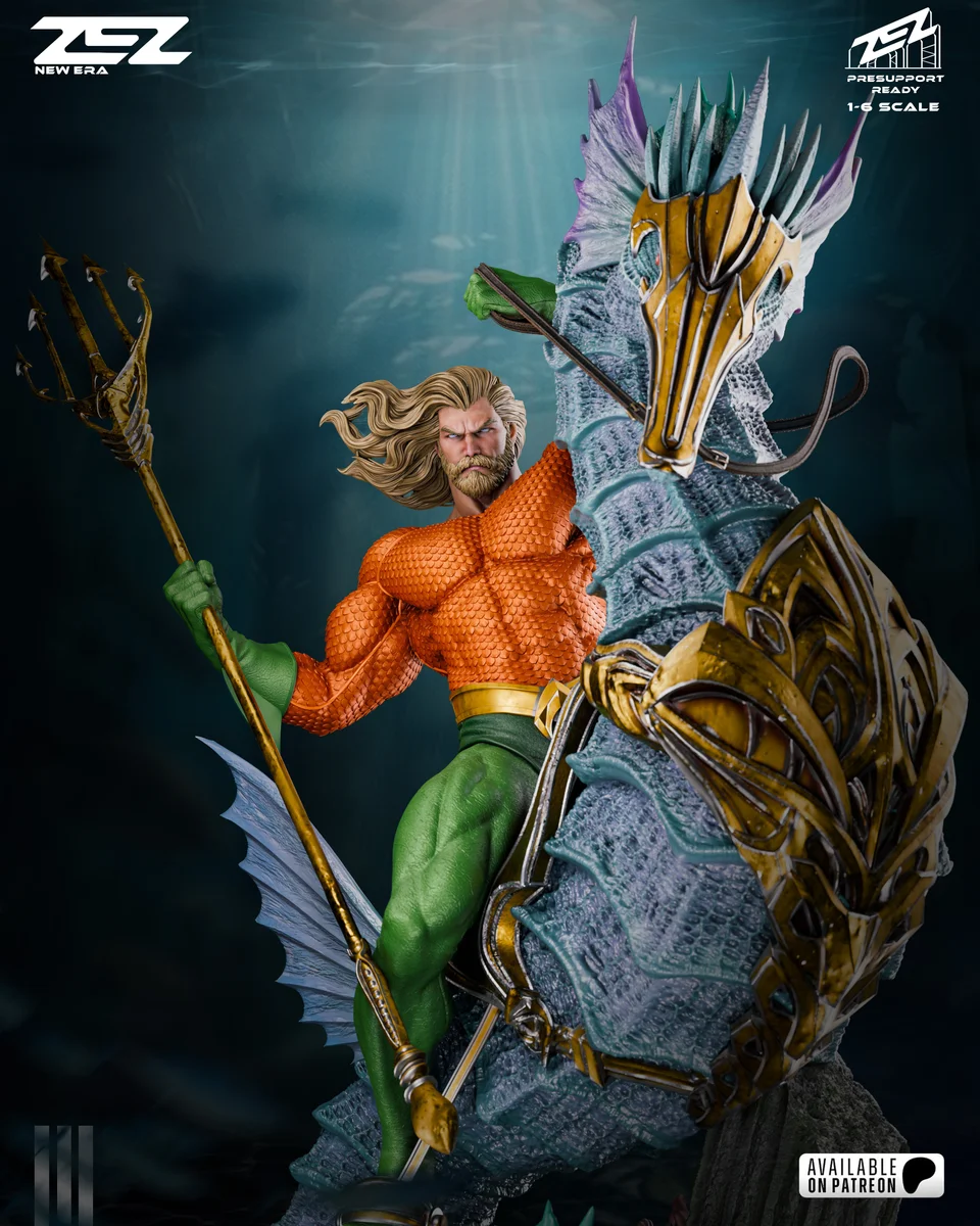 Aquaman | Fan Art | 3D Printed Resin Model Garage Kit | *Un-Painted* | ZEZ Studio 13