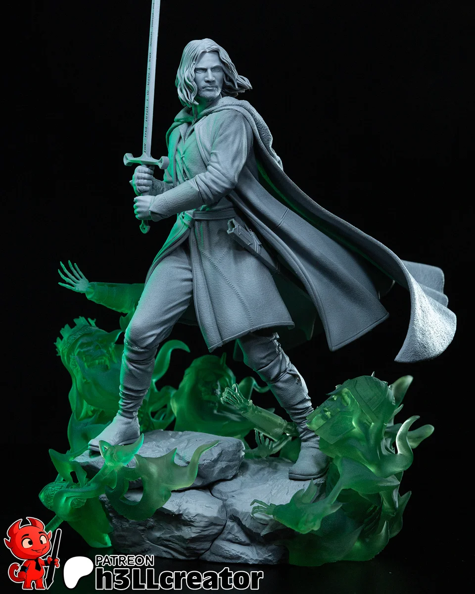 Aragorn | Fan Art | 3D Printed Resin Model Garage Kit | *Un-Painted* | H3LL Creator 3
