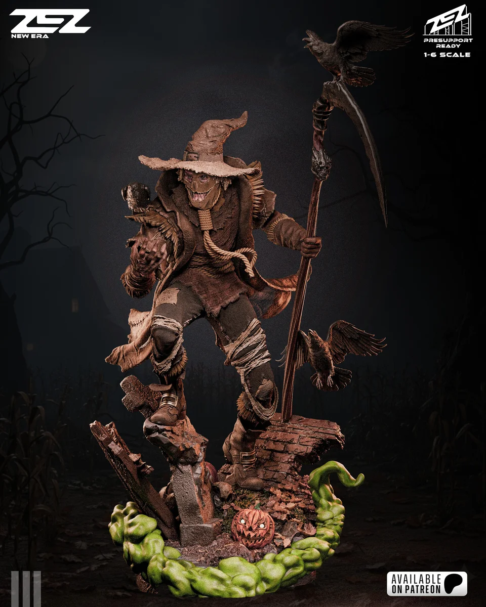 Scarecrow | Fan Art | 3D Printed Resin Model Garage Kit | *Un-Painted* | ZEZ Studio