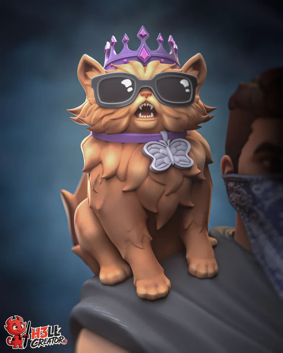 Carl and Princess Donut | Fan Art | 3D Printed Resin Model Garage Kit | *Un-Painted* | H3LL Creator 6