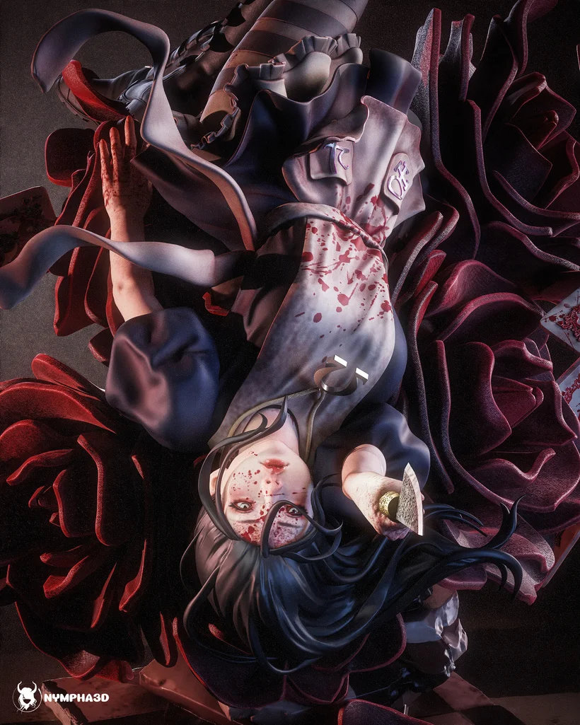 Alice | Fan Art | 3D Printed Resin Model Garage Kit | *Un-Painted* | Nympha3D 7