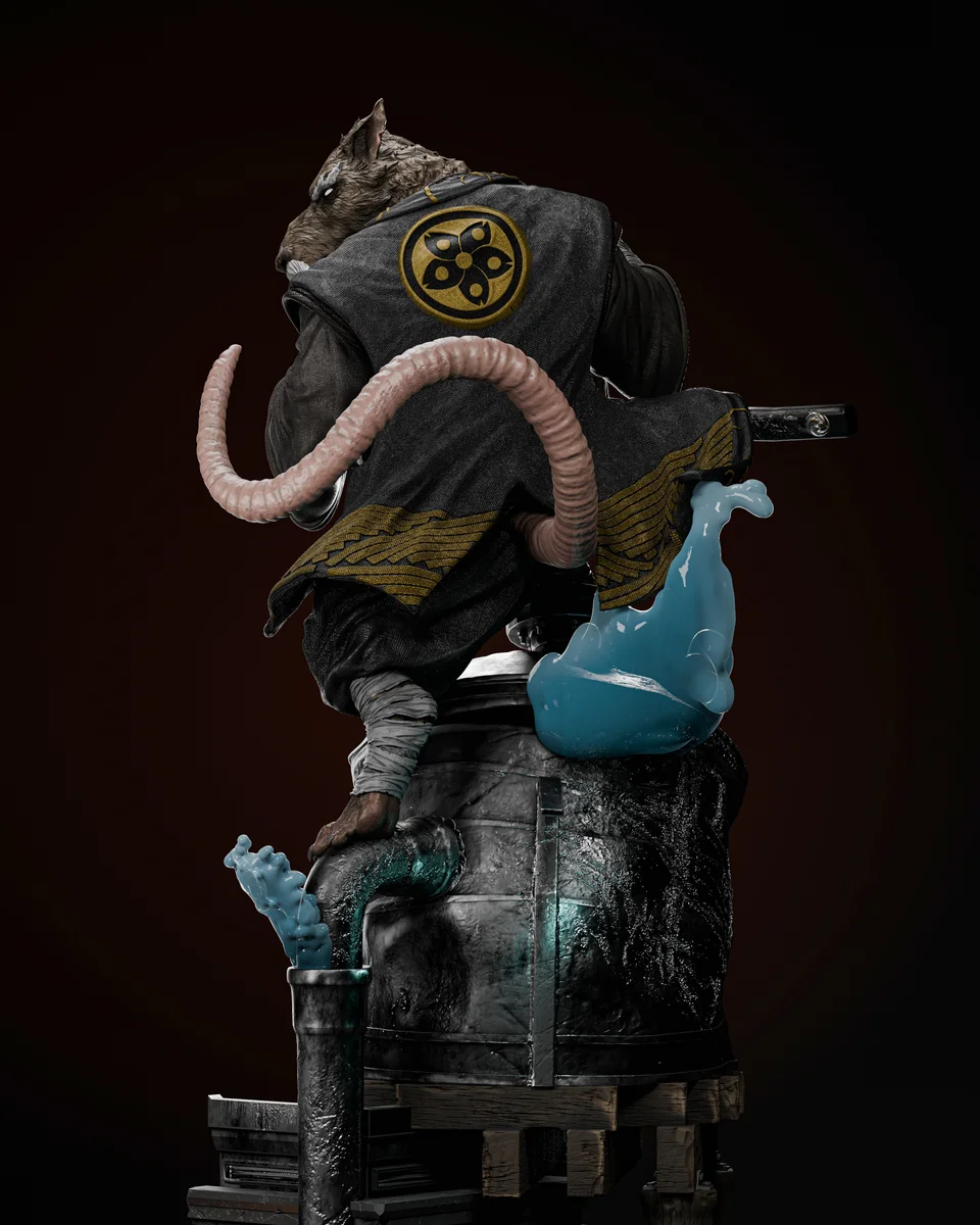 Master Splinter | Fan Art | 3D Printed Resin Model Garage Kit | *Un-Painted* | ZEZ Studio 4