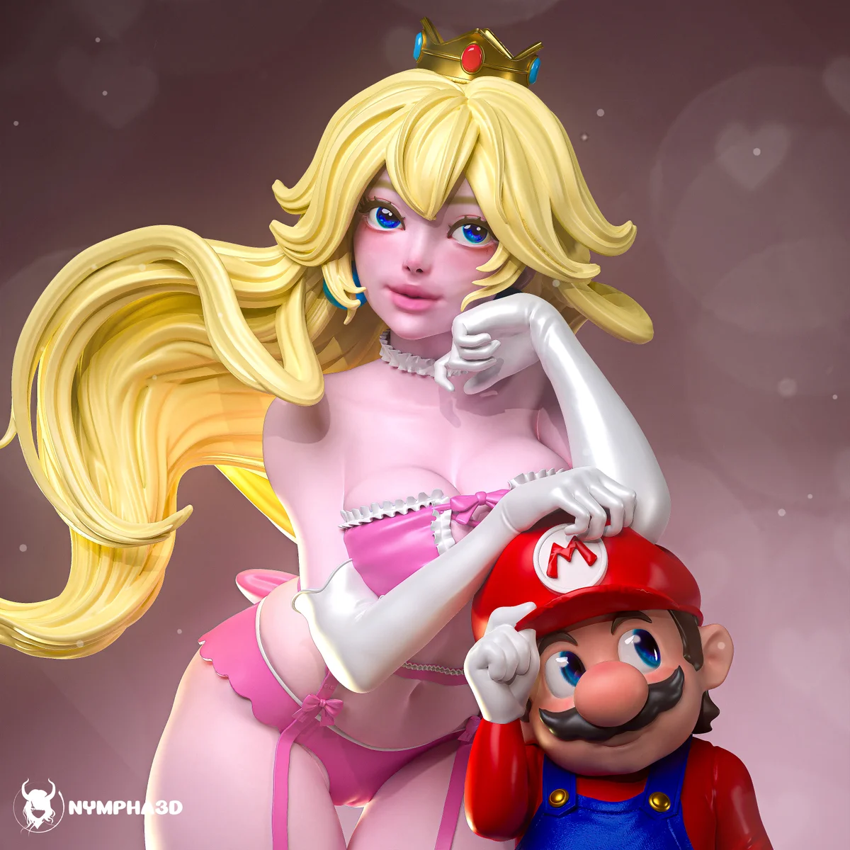 Peach | Fan Art | 3D Printed Resin Model Garage Kit | *Un-Painted* | Nympha3D 8