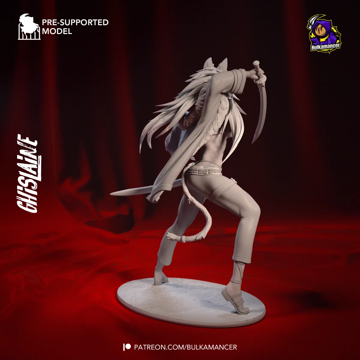 Ghislaine Dedoldia | Fan Art | 3D Printed Resin Model Garage Kit | *Un-Painted* | Bulkamancer 3