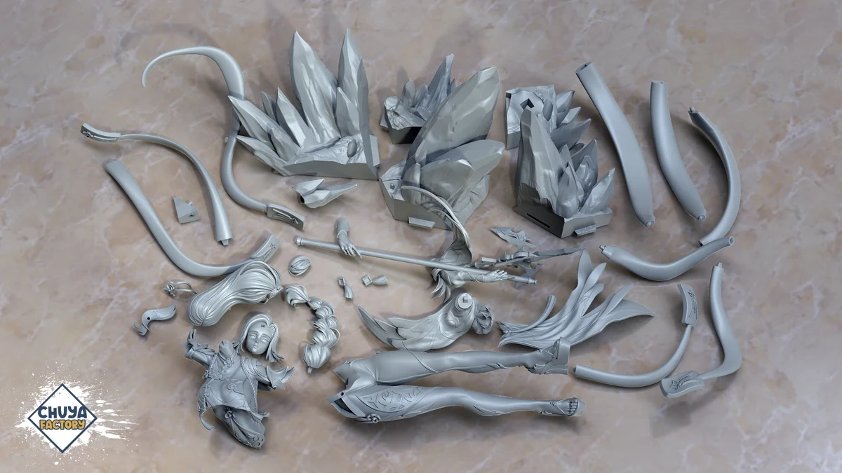 Shenhe | Fan Art | 3D Printed Resin Model Garage Kit | *Un-Painted* | Chuya Factory 9