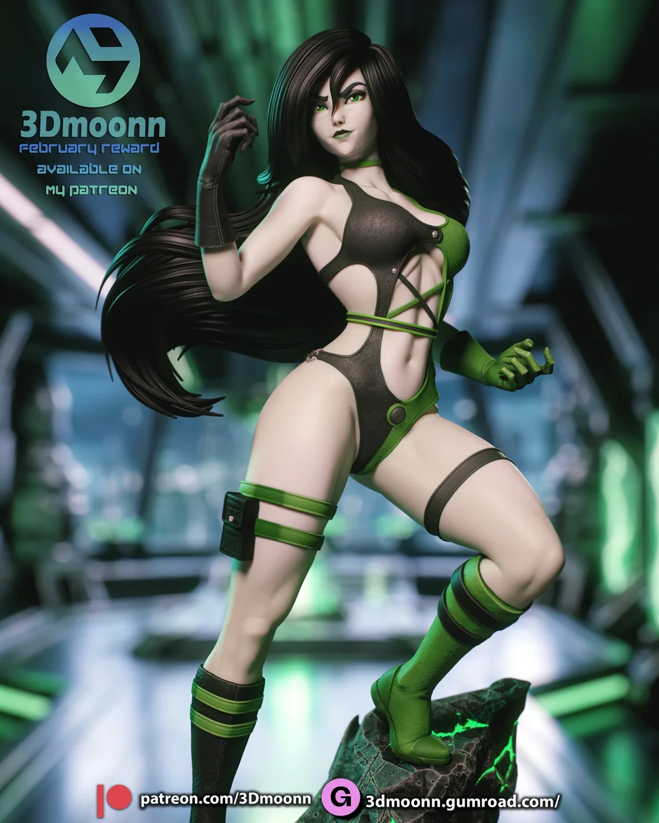 Shego | Fan Art | 3D Printed Resin Model Garage Kit | *Un-Painted* | 3DMoonn 12
