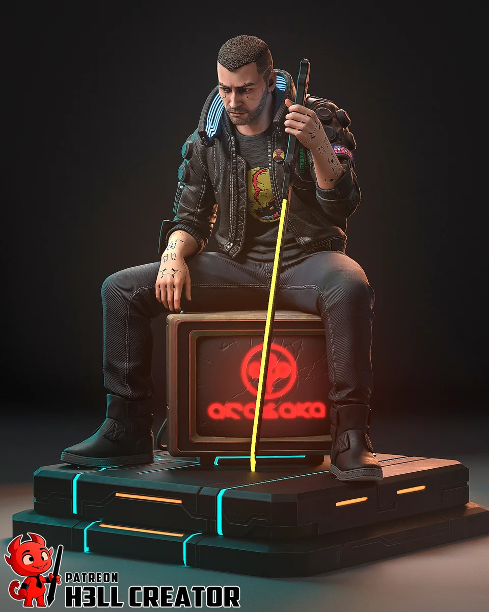 Male V | Fan Art | 3D Printed Resin Model Garage Kit | *Un-Painted* | H3LL Creator 3