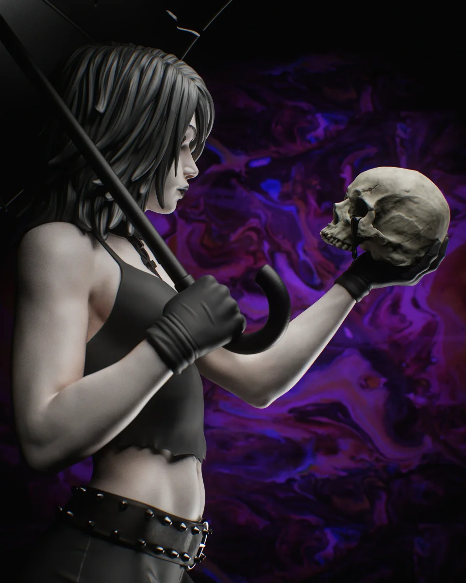 Death | Fan Art | 3D Printed Resin Model Garage Kit | *Un-Painted* | Nympha3D 8