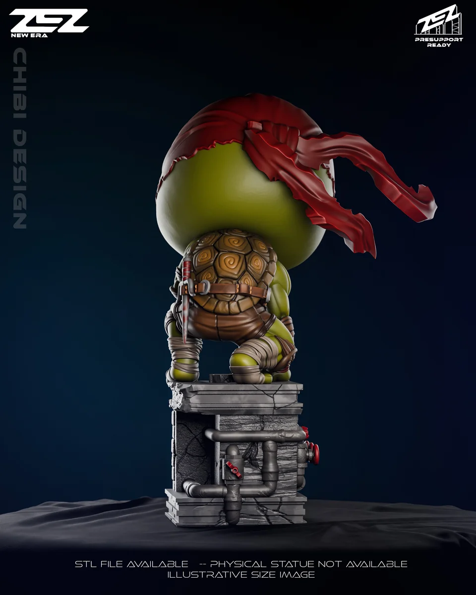 Chibi Raphael | Fan Art | 3D Printed Resin Model Garage Kit | *Un-Painted* | ZEZ Studio 4