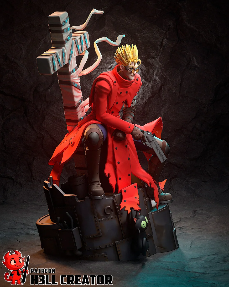 Vash the Stampede | Fan Art | 3D Printed Resin Model Garage Kit | *Un-Painted* | H3LL Creator 6