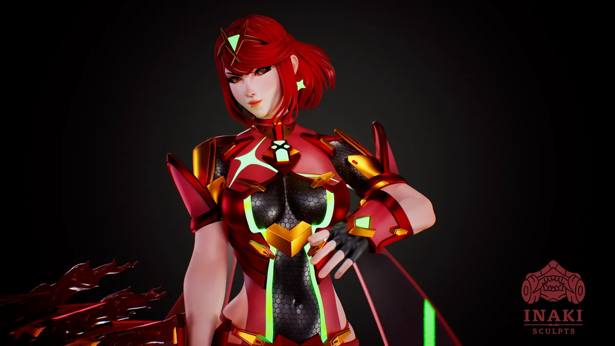 Pyra | Fan Art | 3D Printed Resin Model Garage Kit | *Un-Painted* | Inaki Sculpts