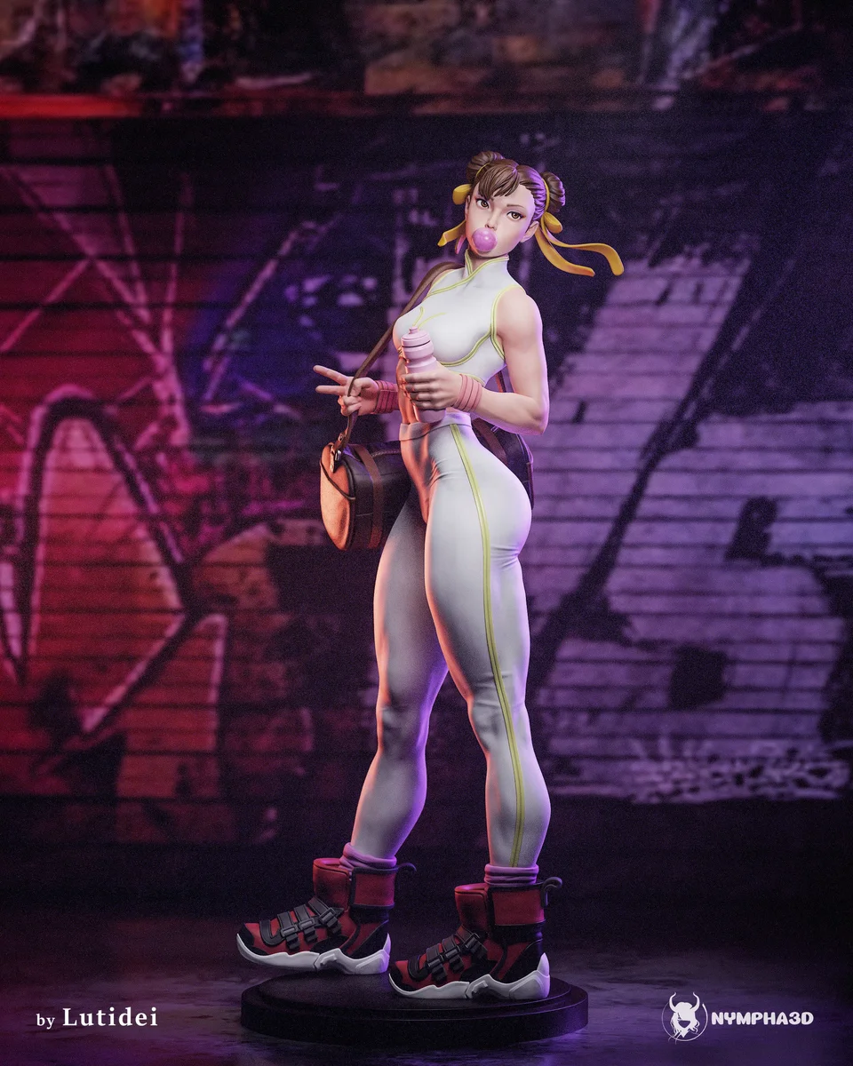 Chun Li (Gym) | Fan Art | 3D Printed Resin Model Garage Kit | *Un-Painted* | Nympha3D 10