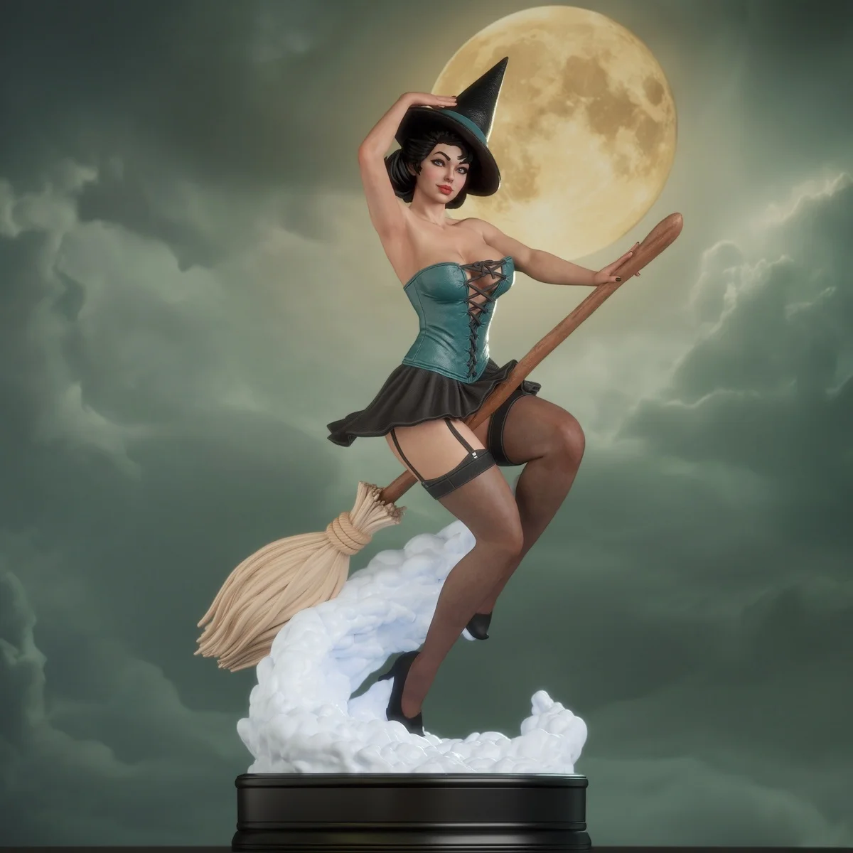 Witch Bombshell | Fan Art | 3D Printed Resin Model Garage Kit | *Un-Painted* | Abe3D 10