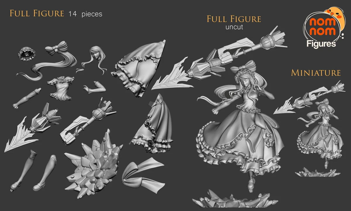 Shalltear Bloodfallen | Fan Art | 3D Printed Resin Model Garage Kit | *Un-Painted* | Nomnom 3