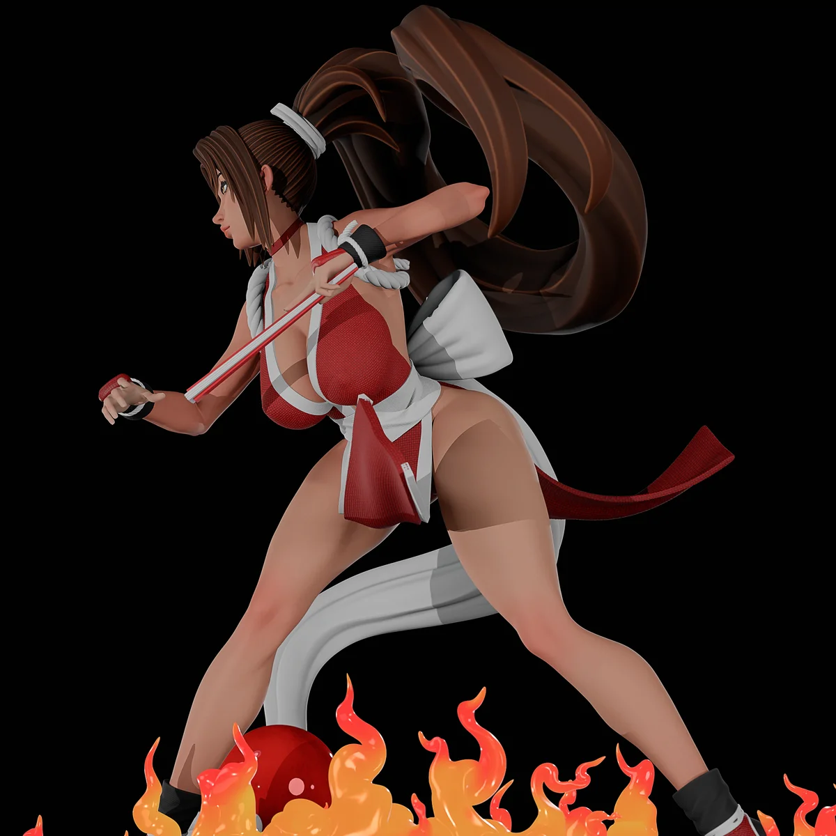 Mai Shiranui | Fan Art | 3D Printed Resin Model Garage Kit | *Un-Painted* | Momoji 6