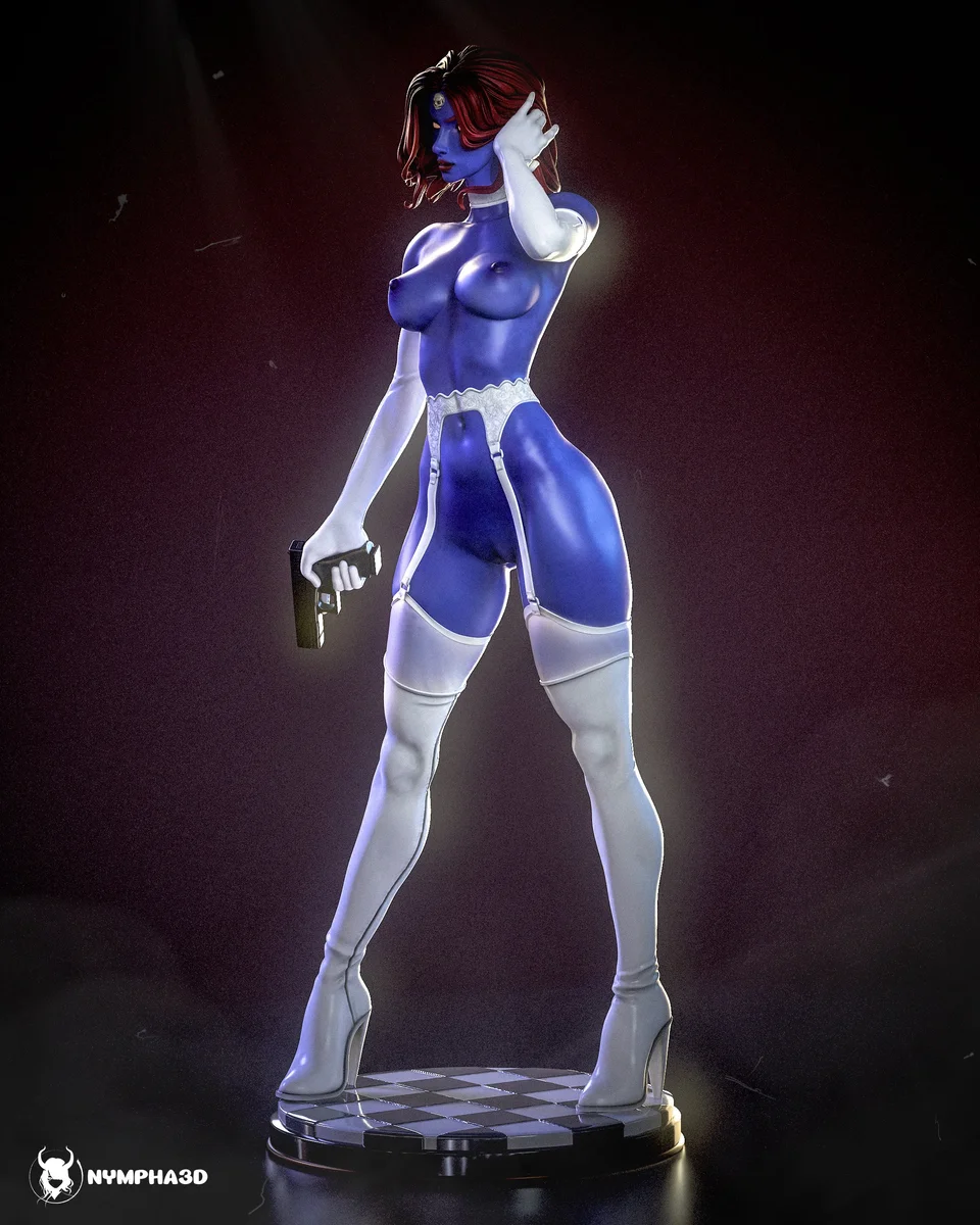 Mystique | Fan Art | 3D Printed Resin Model Garage Kit | *Un-Painted* | Nympha3D 11