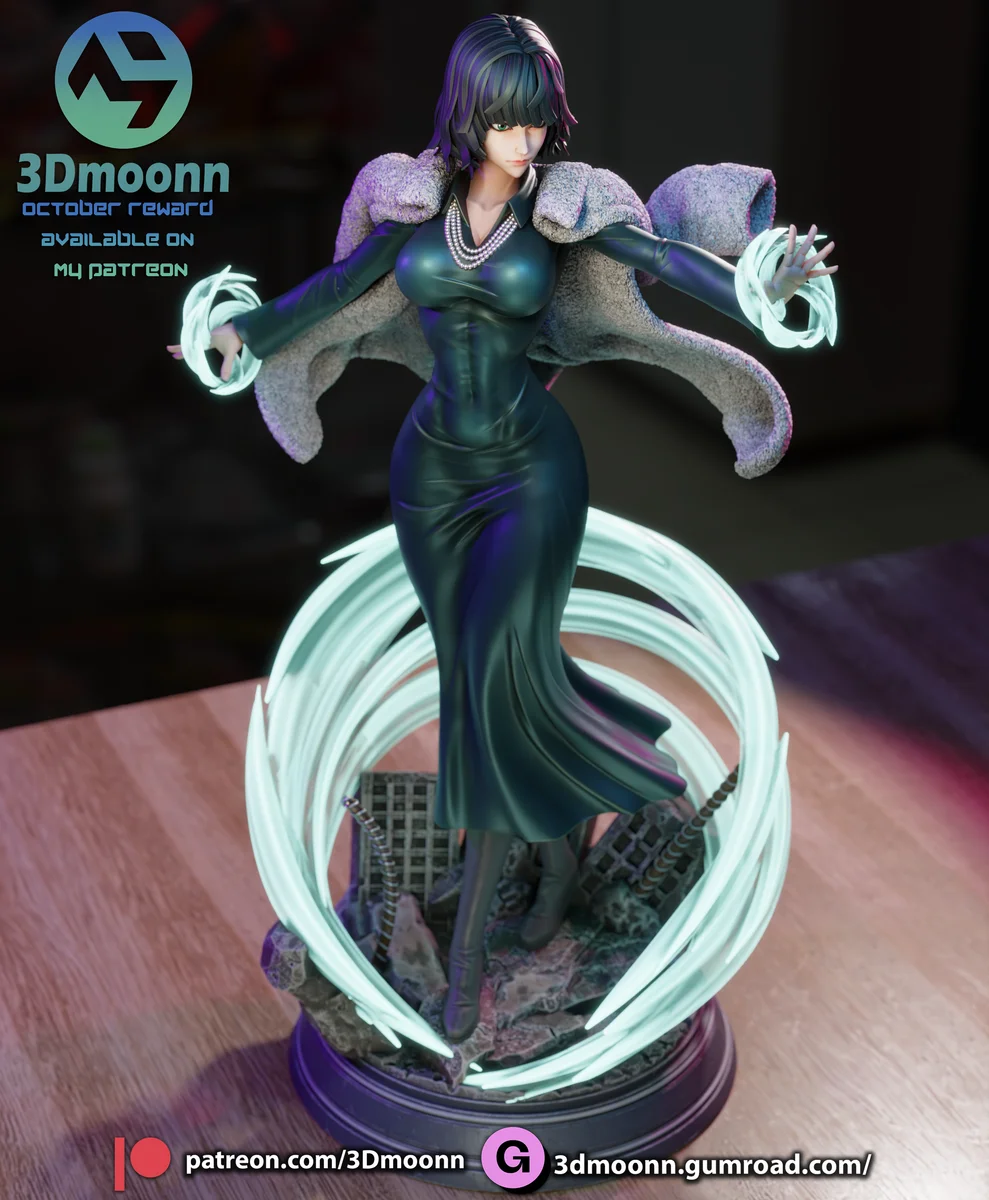 Fubuki | Fan Art | 3D Printed Resin Model Garage Kit | *Un-Painted* | 3DMoonn 6