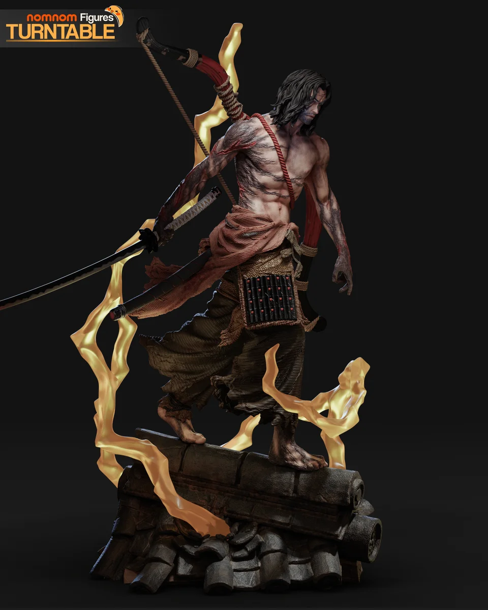 Genichiro Ashina | Fan Art | 3D Printed Resin Model Garage Kit | *Un-Painted* | Nomnom 9