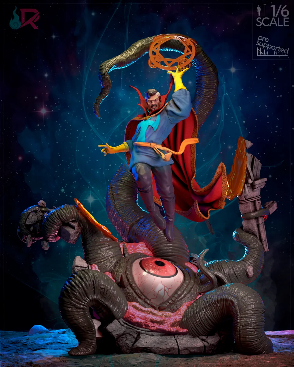 Dr. Strange vs. Shuma Gorath | Fan Art | 3D Printed Resin Model Garage Kit | *Un-Painted* | Rechtag 8