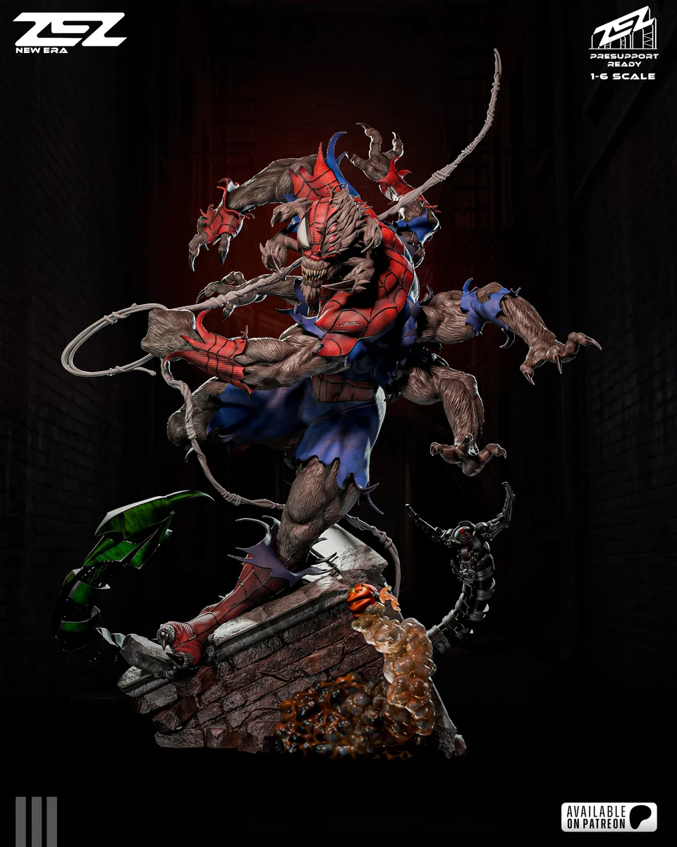 Man-Spider | Fan Art | 3D Printed Resin Model Garage Kit | *Un-Painted* | ZEZ Studio 7