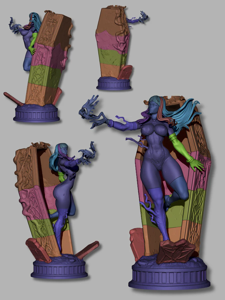 Vampirella | Fan Art | 3D Printed Resin Model Garage Kit | *Un-Painted* | Peach Figure 4