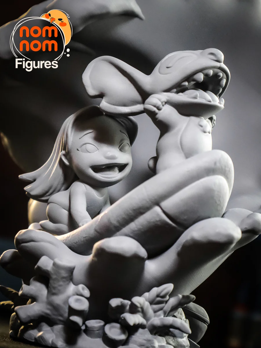 Chibi Lilo and Stitch | Fan Art | 3D Printed Resin Model Garage Kit | *Un-Painted* | Nomnom 8