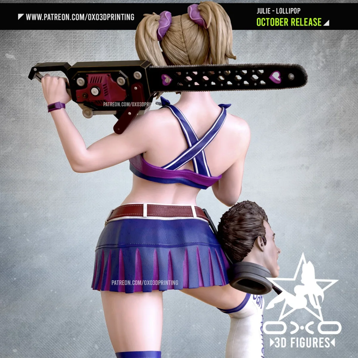 Julie Lollipop | Fan Art | 3D Printed Resin Model Garage Kit | *Un-Painted* | OXO3D 3