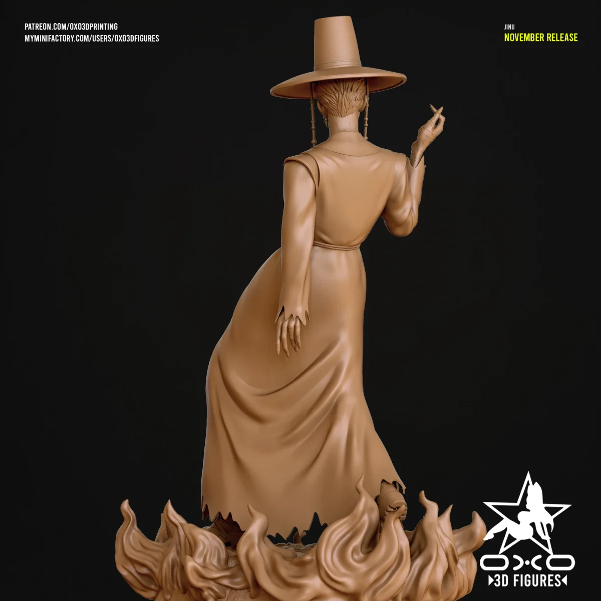 Jinu | Fan Art | 3D Printed Resin Model Garage Kit | *Un-Painted* | OXO3D 7