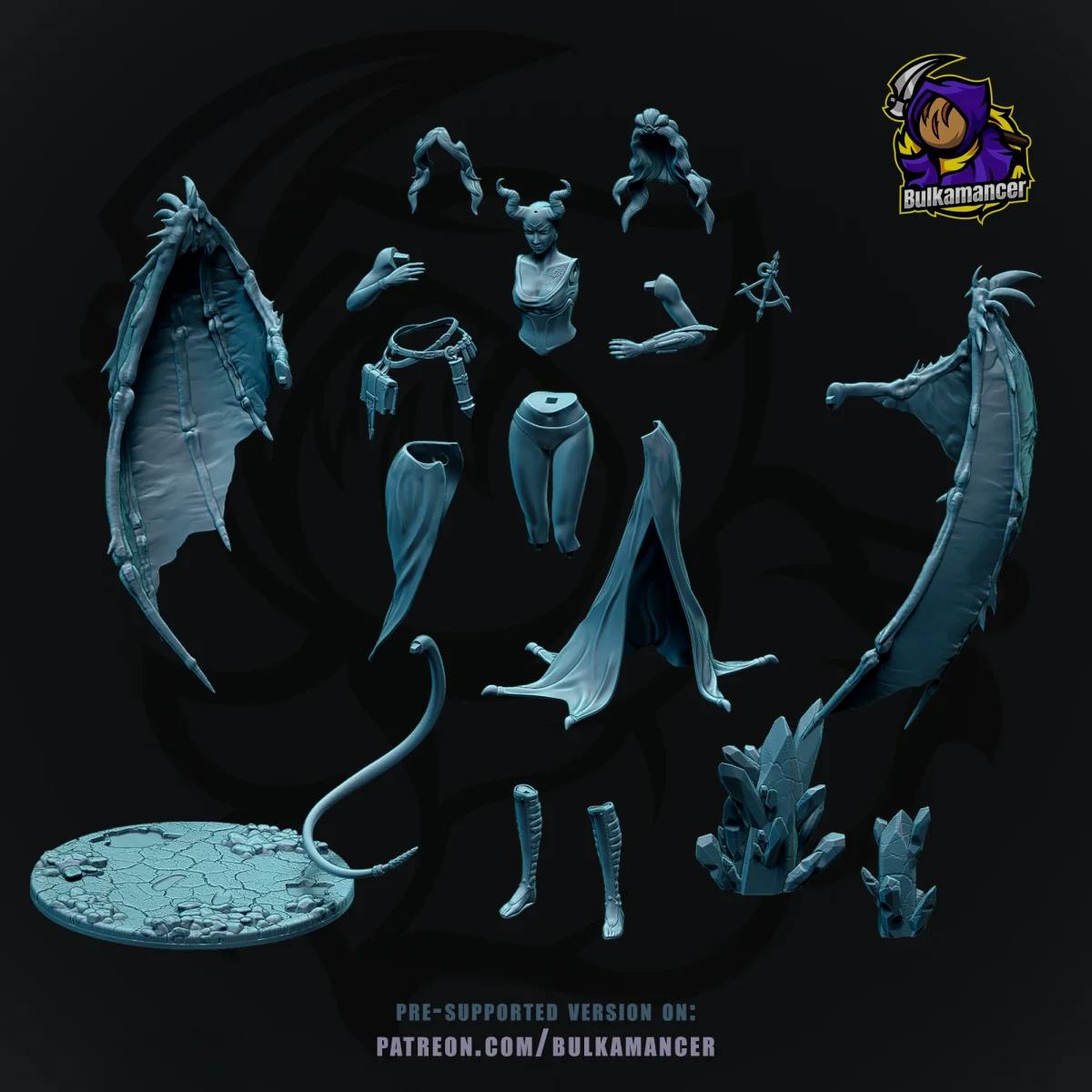 Areelu Vorlesh | Fan Art | 3D Printed Resin Model Garage Kit | *Un-Painted* | Bulkamancer 4