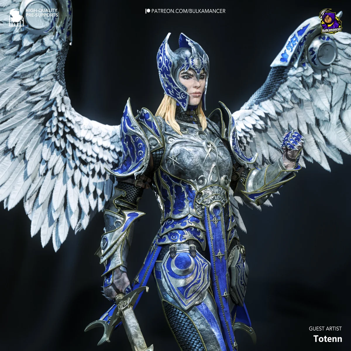 Resplendent Paladin | Fan Art | 3D Printed Resin Model Garage Kit | *Un-Painted* | Bulkamancer 2