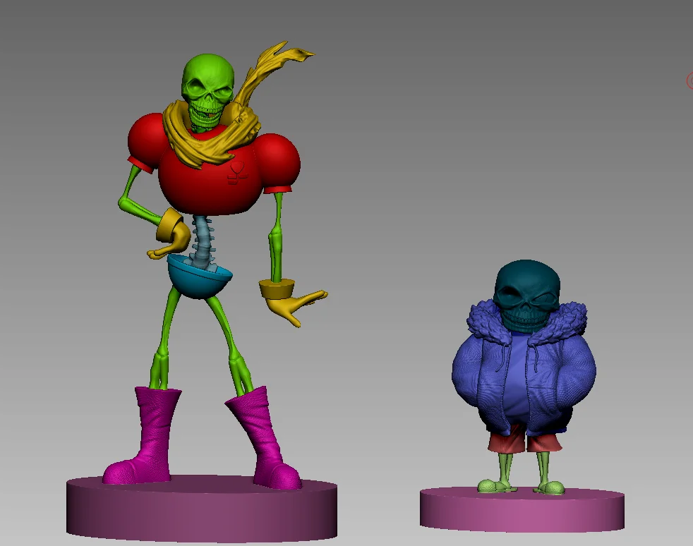 sans and papyrus | Fan Art | 3D Printed Resin Model Garage Kit | *Un-Painted* | Yoru Studio 5