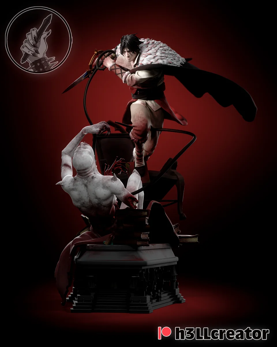Trevor Belmont | Fan Art | 3D Printed Resin Model Garage Kit | *Un-Painted* | H3LL Creator 3