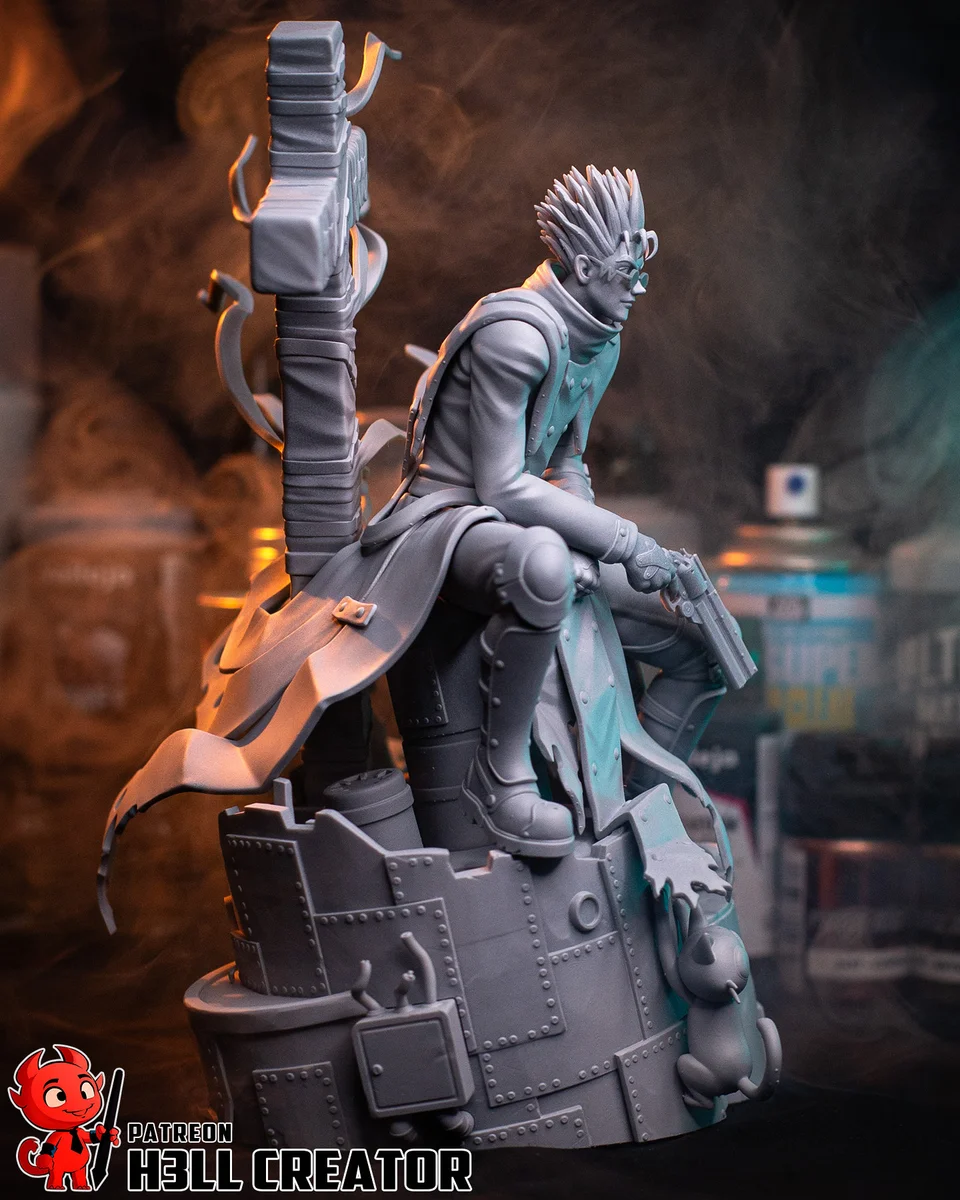 Vash the Stampede | Fan Art | 3D Printed Resin Model Garage Kit | *Un-Painted* | H3LL Creator 12