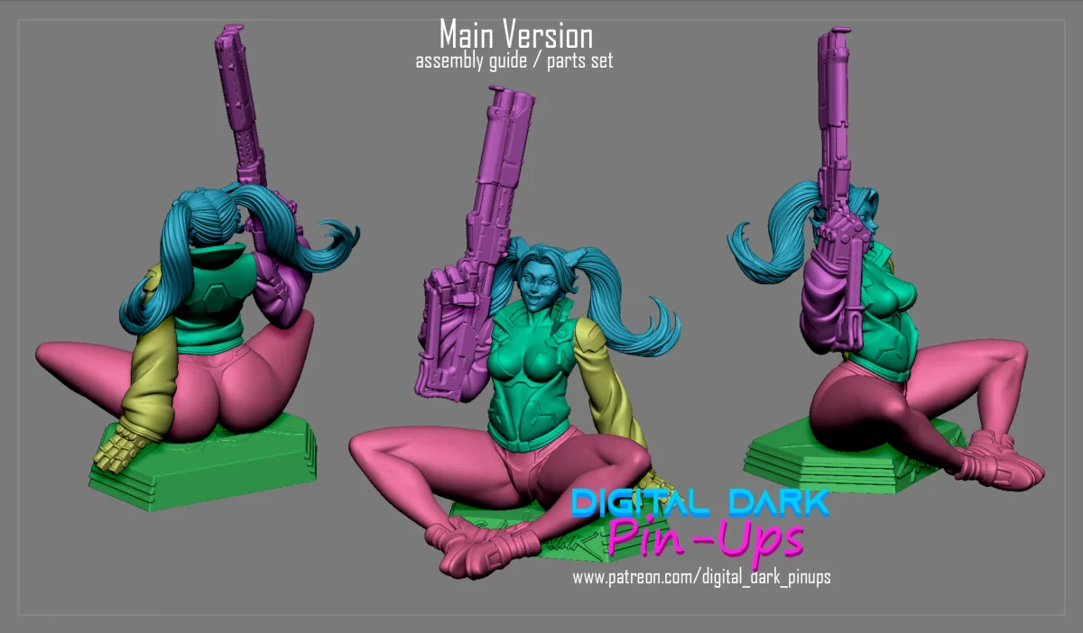 Rebecca Cyberpunk Edgerunners | Fan Art | 3D Printed Resin Model Garage Kit | *Un-Painted* | Digital Dark 3