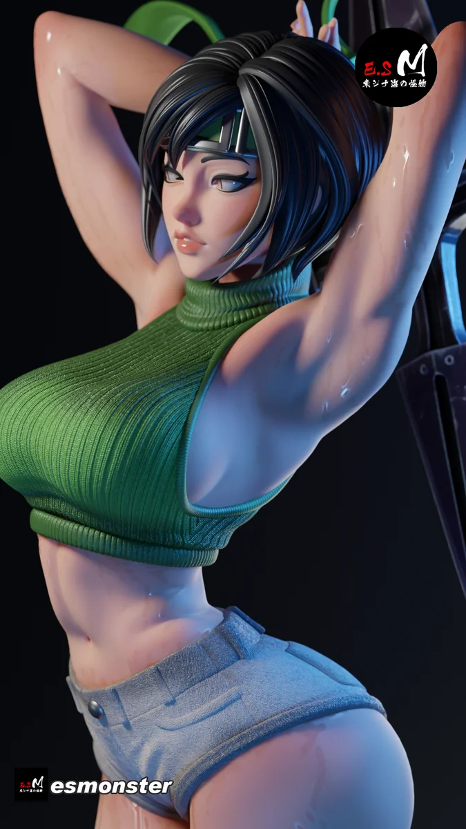 Yuffie | Fan Art | 3D Printed Resin Model Garage Kit | *Un-Painted* | ES Monster 11
