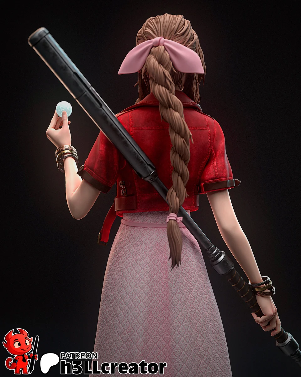 Aerith Gainsborough | Fan Art | 3D Printed Resin Model Garage Kit | *Un-Painted* | H3LL Creator 7
