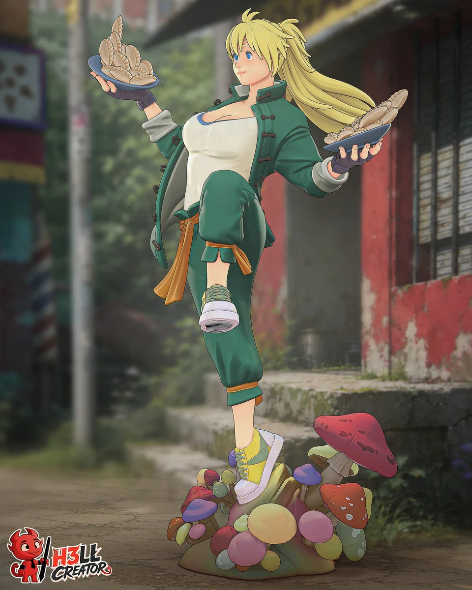 Nikaido | Fan Art | 3D Printed Resin Model Garage Kit | *Un-Painted* | H3LL Creator 3