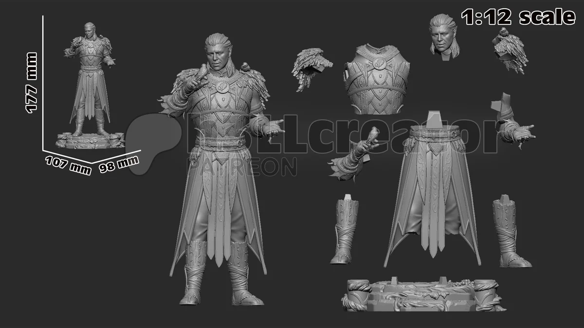 Halsin | Fan Art | 3D Printed Resin Model Garage Kit | *Un-Painted* | H3LL Creator 8
