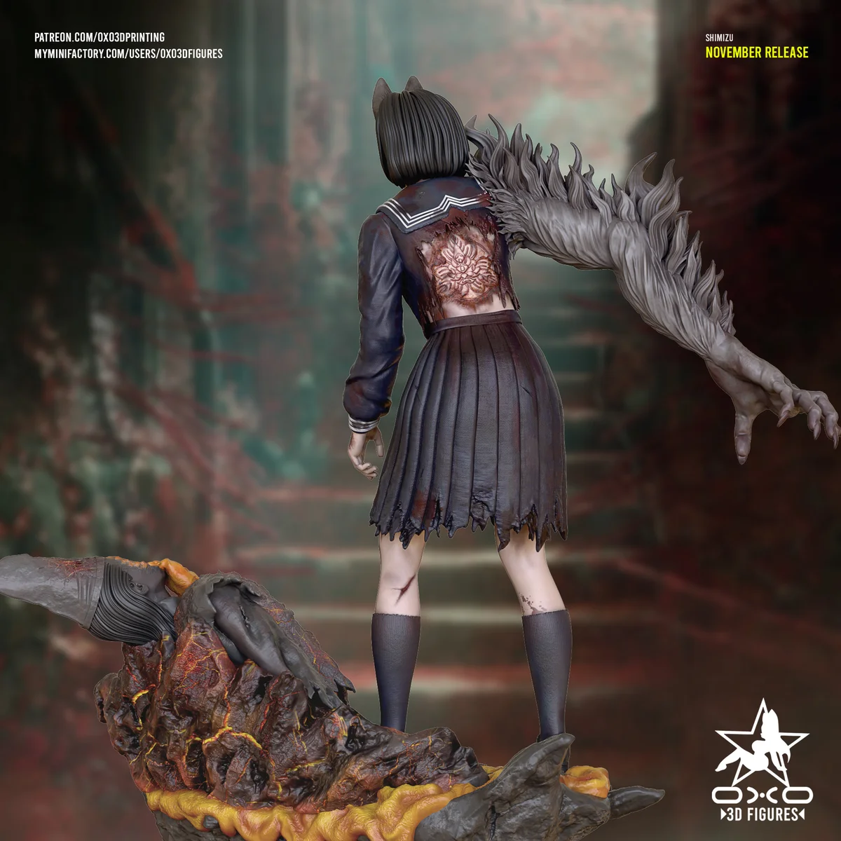 Shimizu Hinako | Fan Art | 3D Printed Resin Model Garage Kit | *Un-Painted* | OXO3D 4
