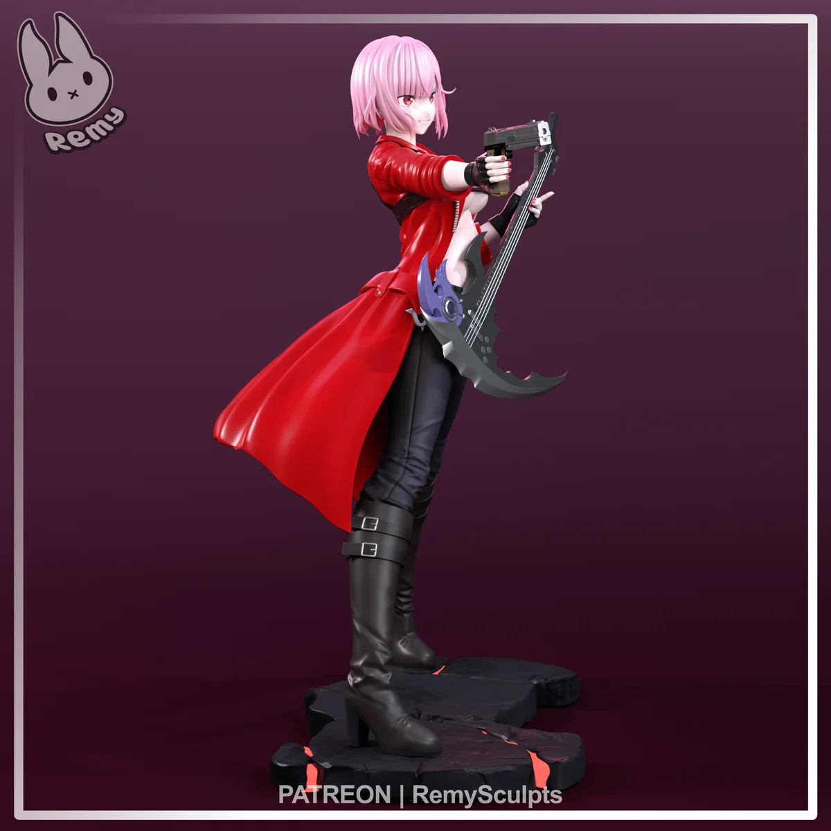 Mori Calliope (Dante Outfit) | Fan Art | 3D Printed Resin Model Garage Kit | *Un-Painted* | Remy Sculpts 5