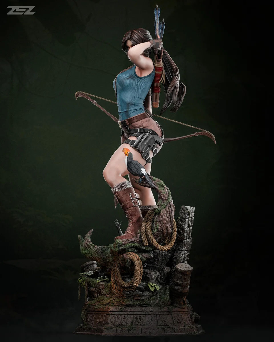 Lara Croft | Fan Art | 3D Printed Resin Model Garage Kit | *Un-Painted* | ZEZ Studio 13