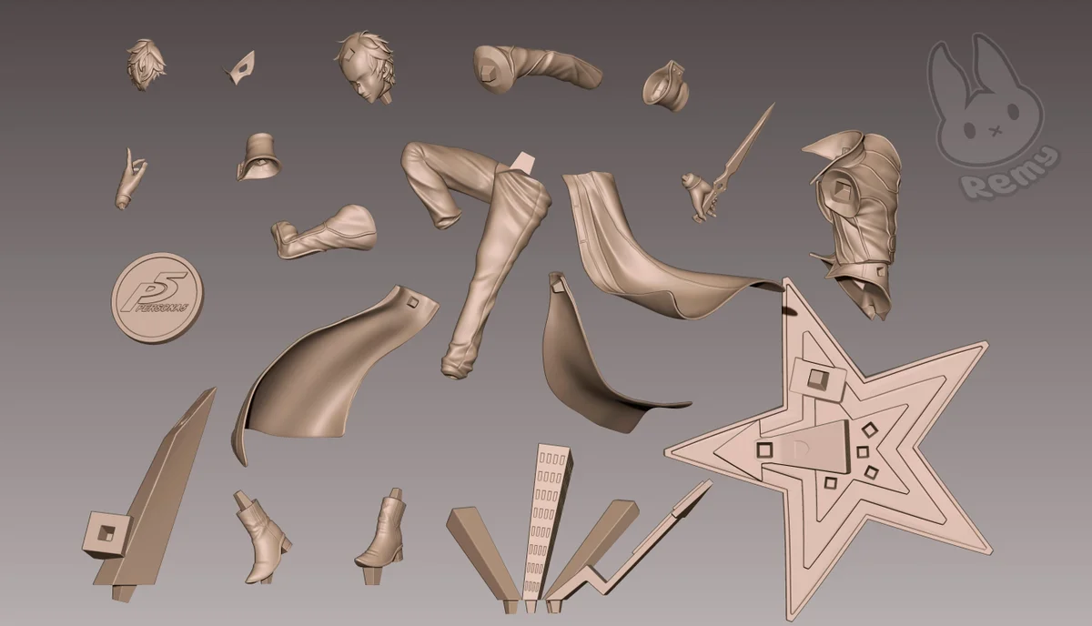 Ren Amamiya | Fan Art | 3D Printed Resin Model Garage Kit | *Un-Painted* | Remy Sculpts 5