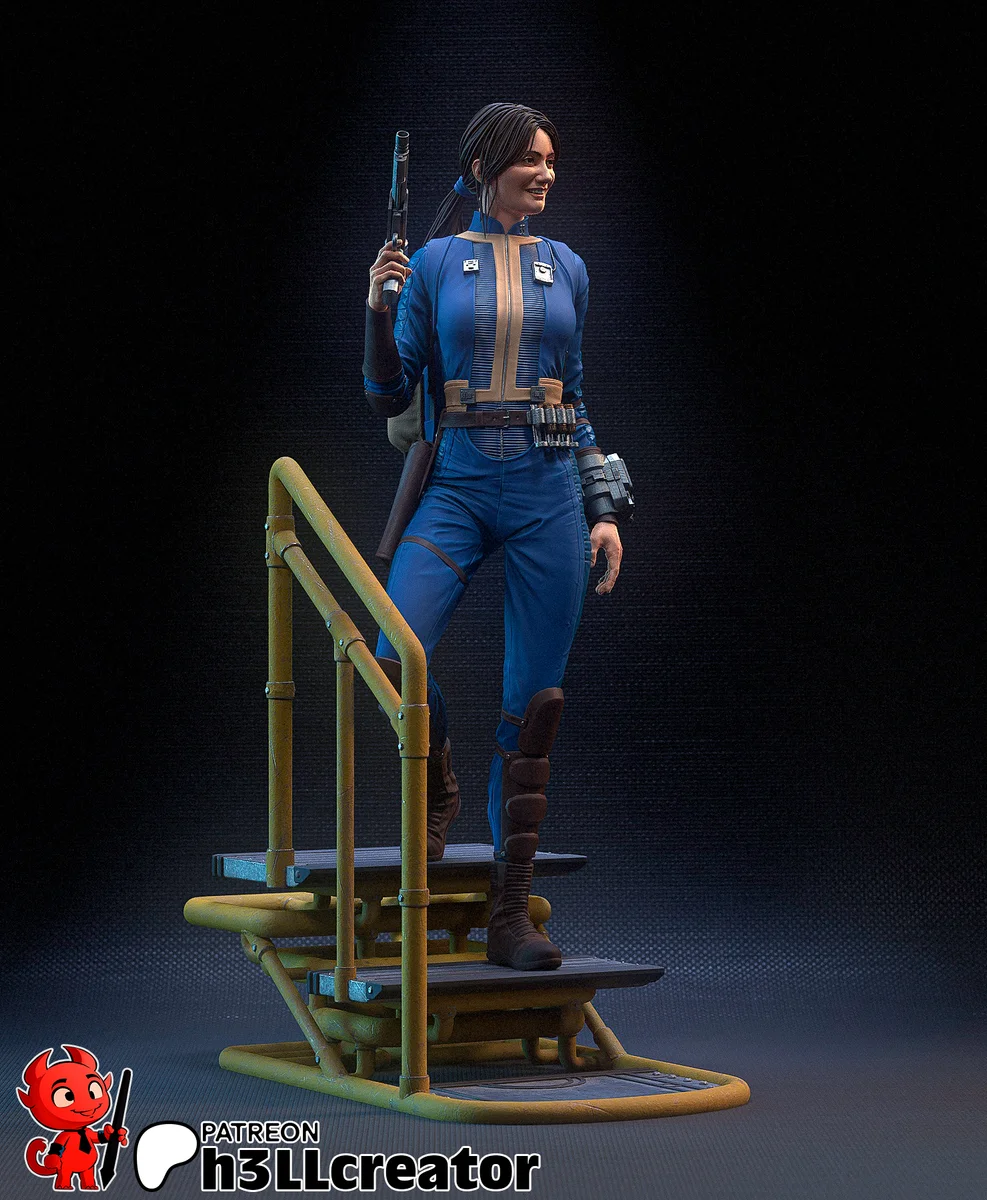 Lucy Maclean | Fan Art | 3D Printed Resin Model Garage Kit | *Un-Painted* | H3LL Creator 3