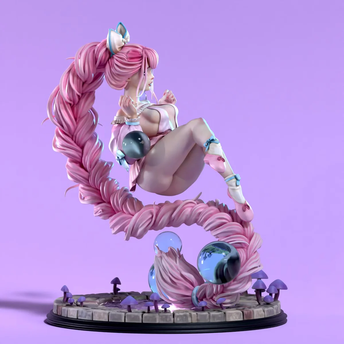 Mewrie - Waifumon | Fan Art | 3D Printed Resin Model Garage Kit | *Un-Painted* | SiryllArt 5