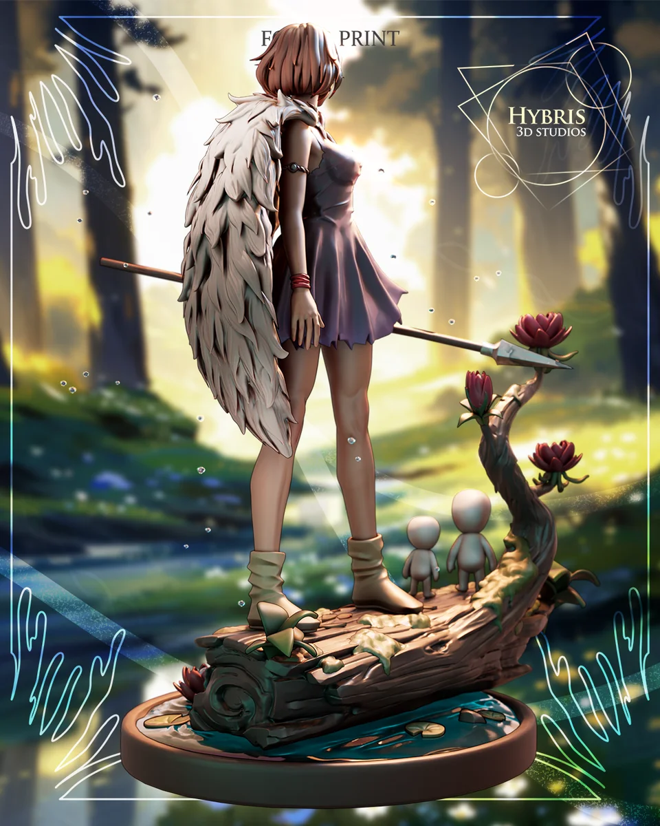 Princess Mononoke | Fan Art | 3D Printed Resin Model Garage Kit | *Un-Painted* | Hybris Studios 10