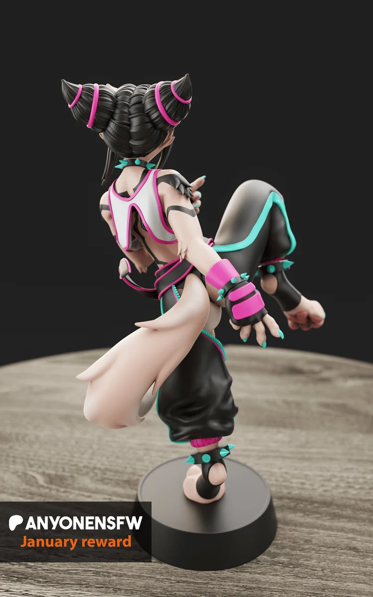 Juri | Fan Art | 3D Printed Resin Model Garage Kit | *Un-Painted* | AnyoneNSFW 3