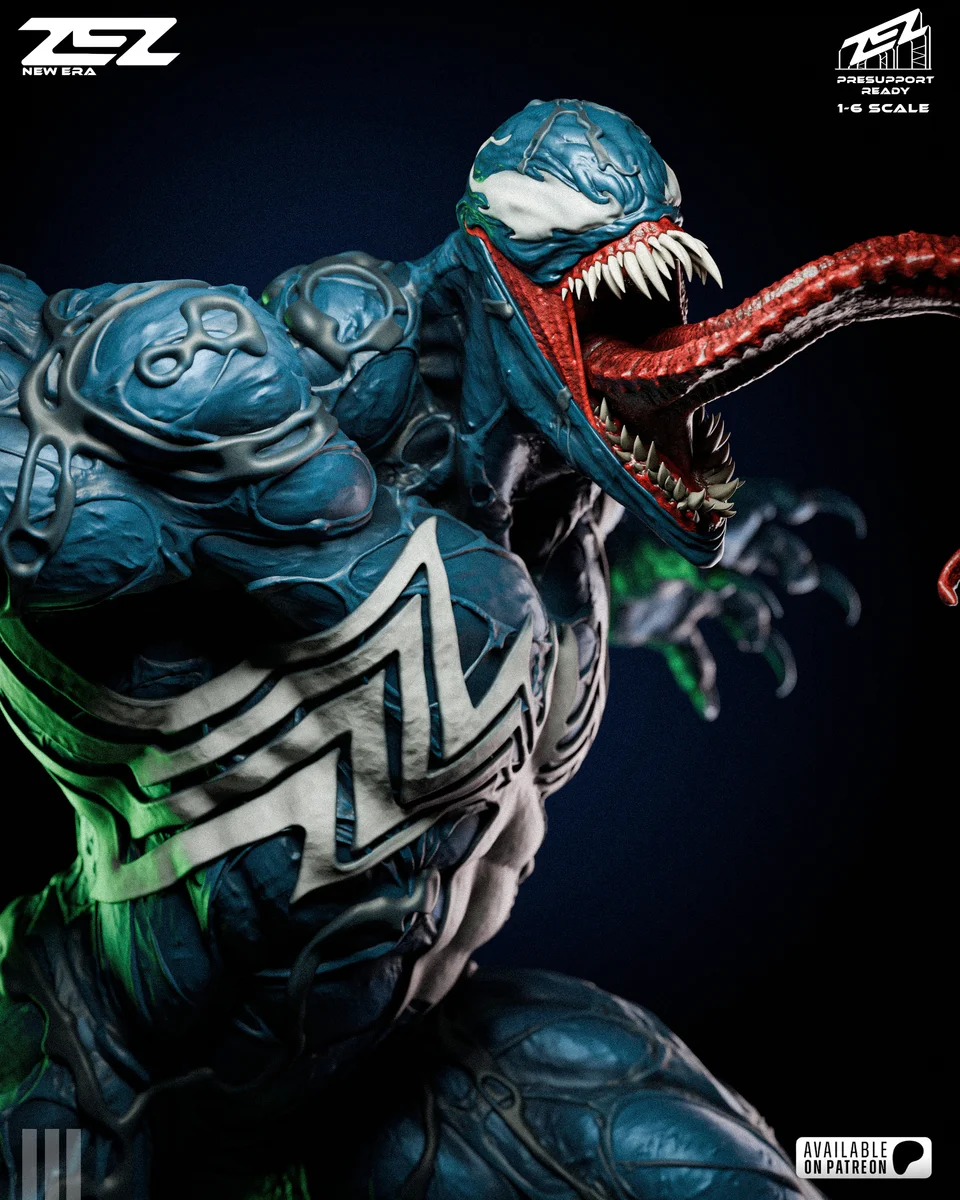 Venom | Fan Art | 3D Printed Resin Model Garage Kit | *Un-Painted* | ZEZ Studio 12