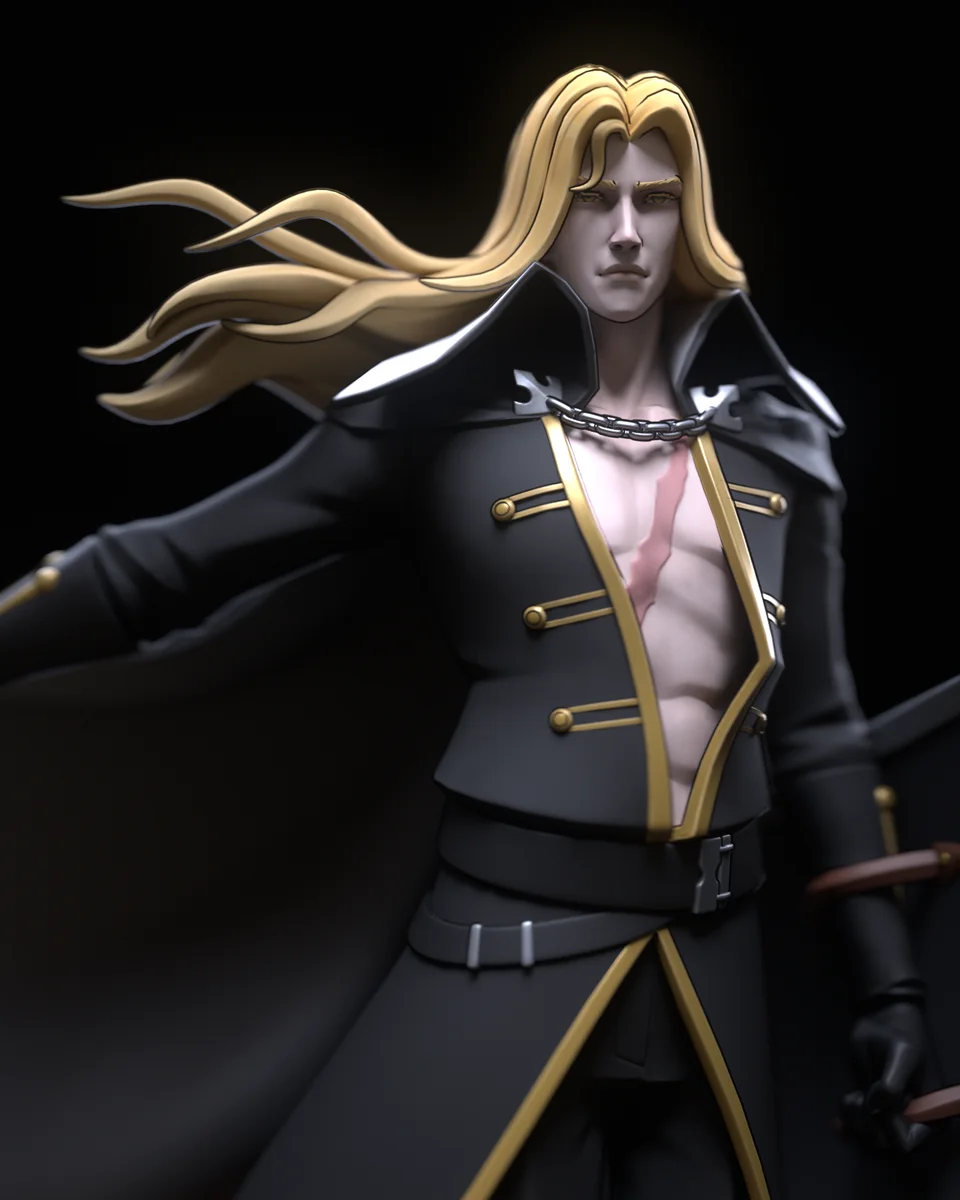 Alucard | Fan Art | 3D Printed Resin Model Garage Kit | *Un-Painted* | H3LL Creator