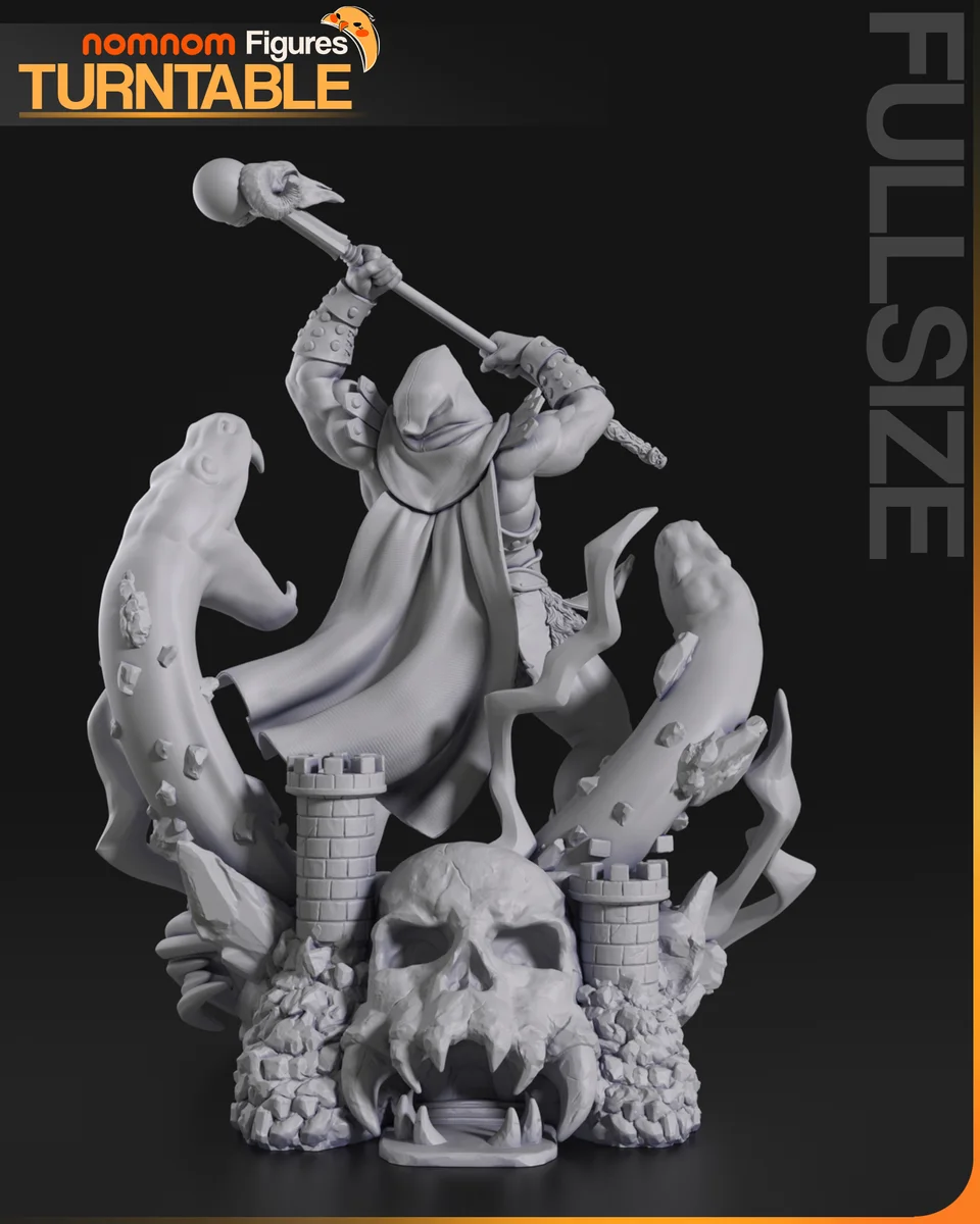 Skeletor | Fan Art | 3D Printed Resin Model Garage Kit | *Un-Painted* | Nomnom 6