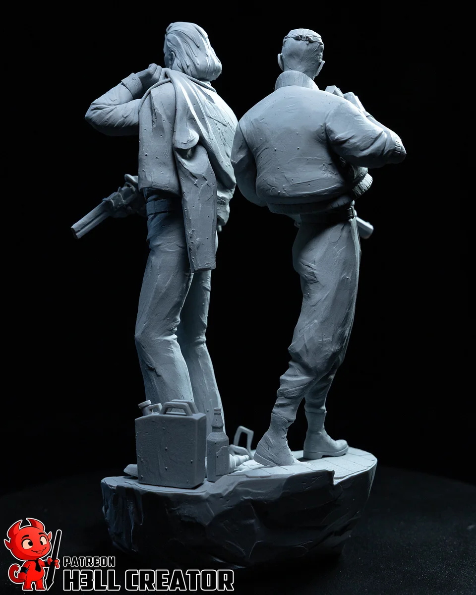 Harry and Kim | Fan Art | 3D Printed Resin Model Garage Kit | *Un-Painted* | H3LL Creator 9